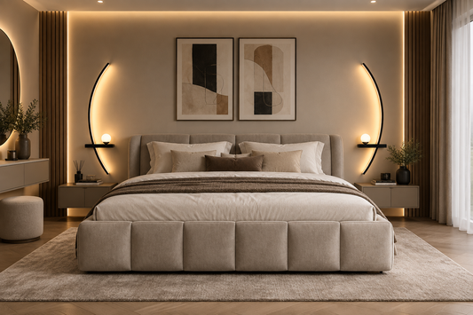 Modern LED Wall Lamp – Minimalist Art Design for Bedroom, Living Room, and Bathroom, Gold/Black (Copie)